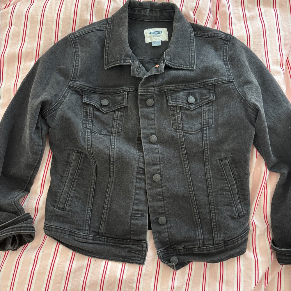 Old Navy Charcoal Gray Denim Jacket